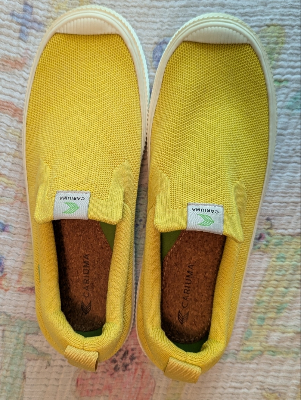 Cariuma Men's Slip-On Sneakers in Yellow